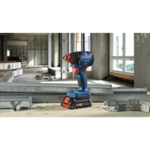 BOSCH GXL18V-227B25 18V 2-Tool Combo Kit with Connected-Ready Two-In-One 1/4 In. Bit/Socket Impact Driver/Wrench, 1/2 In. Hammer Drill/Driver and (2) CORE18V® 4 Ah Advanced Power Batteries