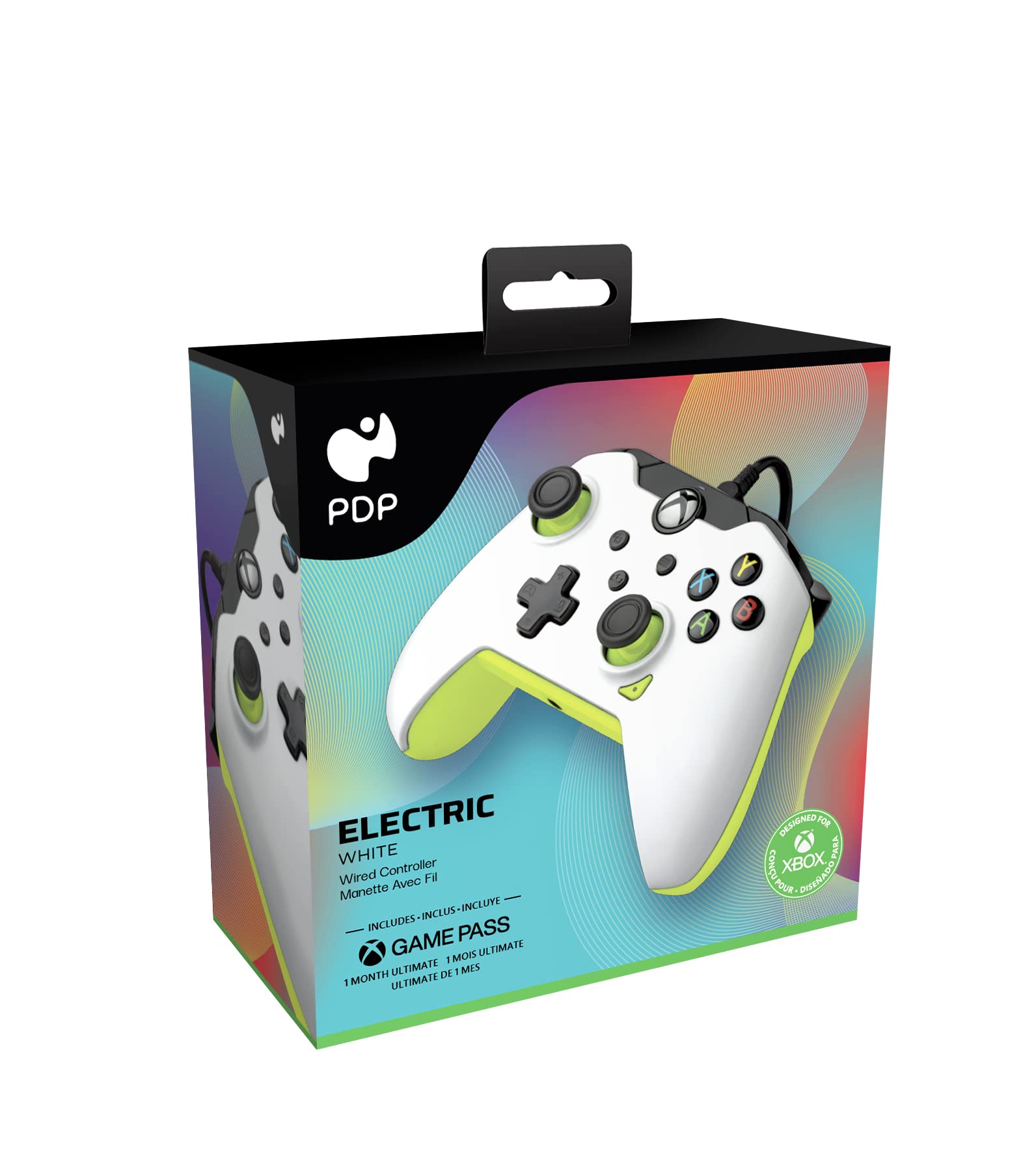 PDP Wired Xbox Game Controller - Xbox Series X|S/Xbox One, Dual Vibration Gamepad, App Supported - Electric White/Yellow