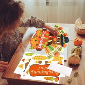 Fancy Land Turkey Craft Kits Make A Turkey Thanksgiving Crafts for Kids Door Hanging Ornament Party Favors Supplies 5 Set