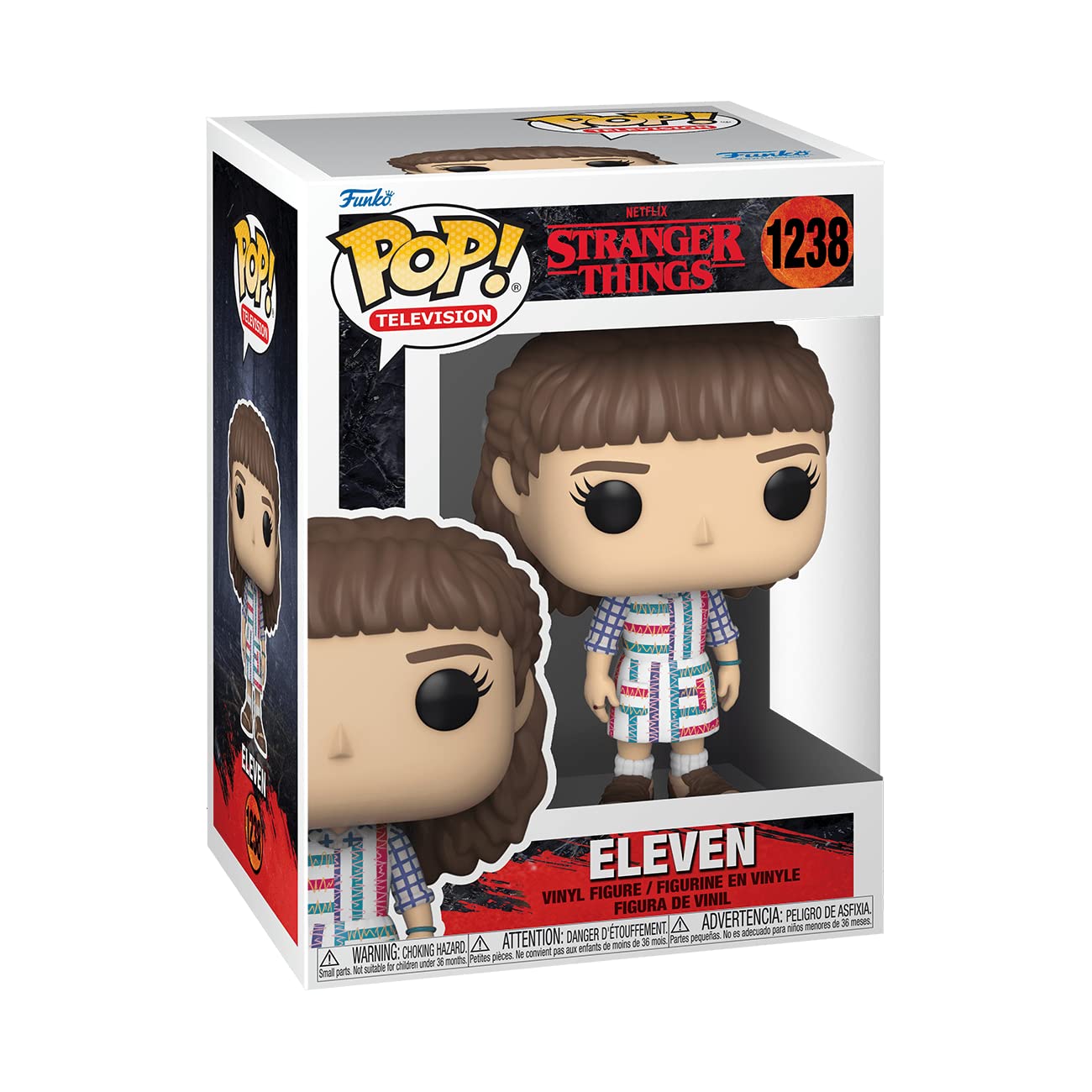 POP [Stranger Things - Eleven [Season 4] Funko Vinyl Figure (Bundled with Compatible Box Protector Case), Multicolor, 3.75 inches