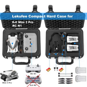 Lekufee Compact Waterproof Hard Case Compatible with DJI Mini 3 Pro Drone and DJI Mini 3 Drone Accessories (Case Only)(NOT FIT DJI RC)