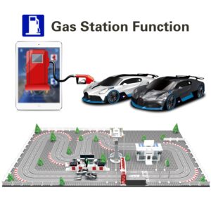 AGM MASTECH Mini Deluxe Block Building N Slot car Race Set GD-12 at 1:87 Scale