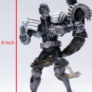 HIYA TOYS Judge Dredd vs Death (Black & White) SDCC 2022 Exclusive 1:18 Scale Action Figure 2-Pack