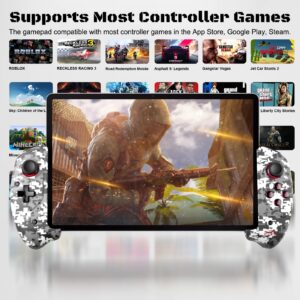 Joso Tablet Controller (11"), Phone Controller for iPhone, iPad, Android, Galaxy Z Fold4, Galaxy Z Flip4, Galaxy S23 S22 21Ultra, Fire HD 10, 8 to Play COD Mobile, Wireless Game Joystick Direct Play