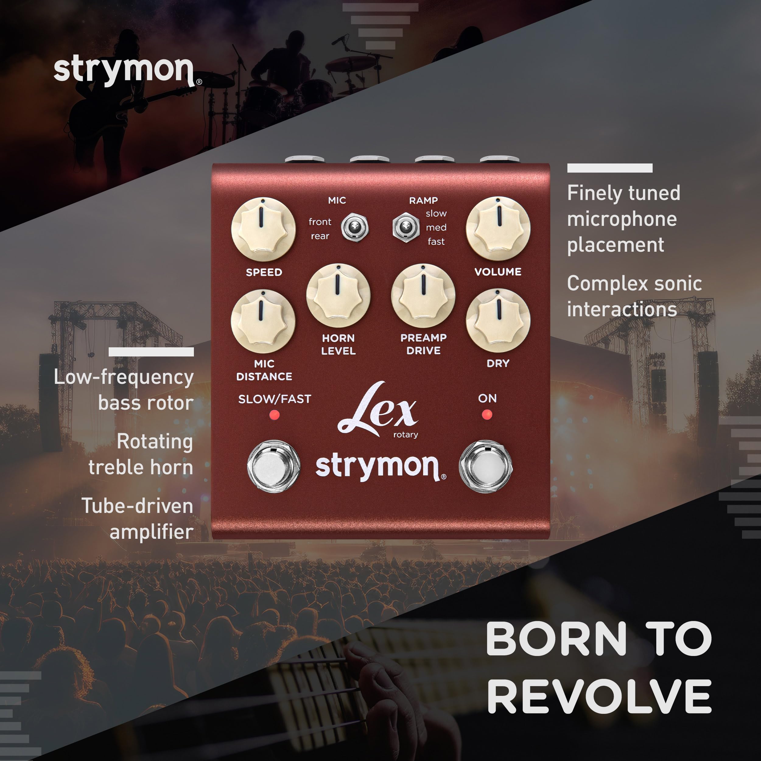 Strymon Lex V2 Rotary Speaker Guitar Effects Pedal for Electric and Acoustic Guitar, Synths, Vocals and Keyboards