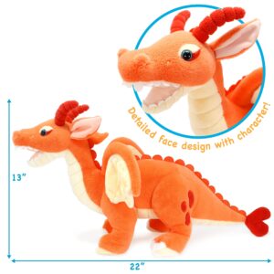 VIAHART Delilah The Dragon | 22 Inch Stuffed Animal Plush | by TigerHart Toys