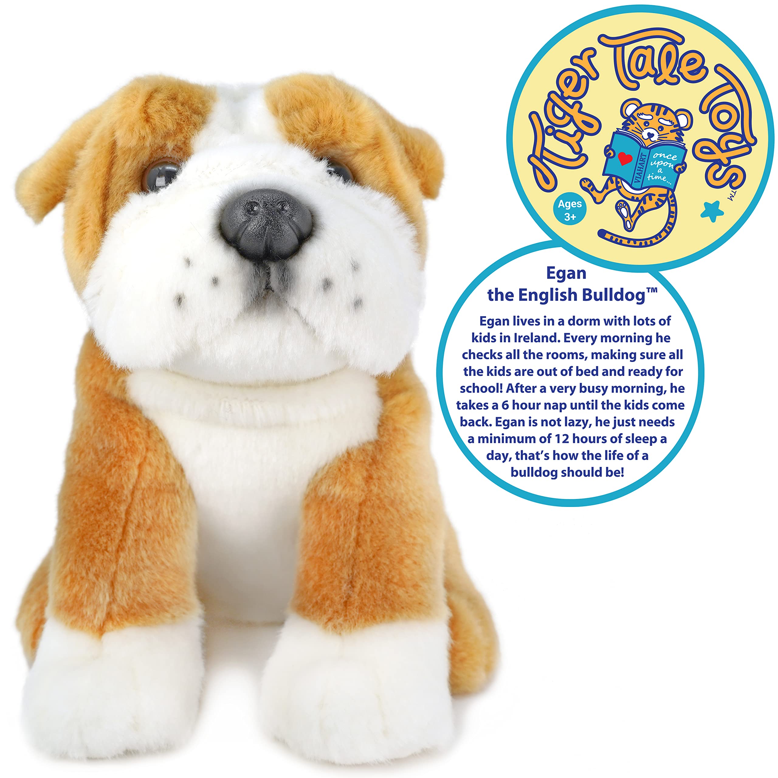 VIAHART Egan The English Bulldog | 9 Inch Stuffed Animal Plush | by TigerHart Toys