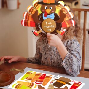 Fancy Land Turkey Craft Kits Make A Turkey Thanksgiving Crafts for Kids Door Hanging Ornament Party Favors Supplies 5 Set