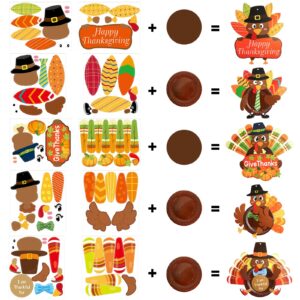 Fancy Land Turkey Craft Kits Make A Turkey Thanksgiving Crafts for Kids Door Hanging Ornament Party Favors Supplies 5 Set