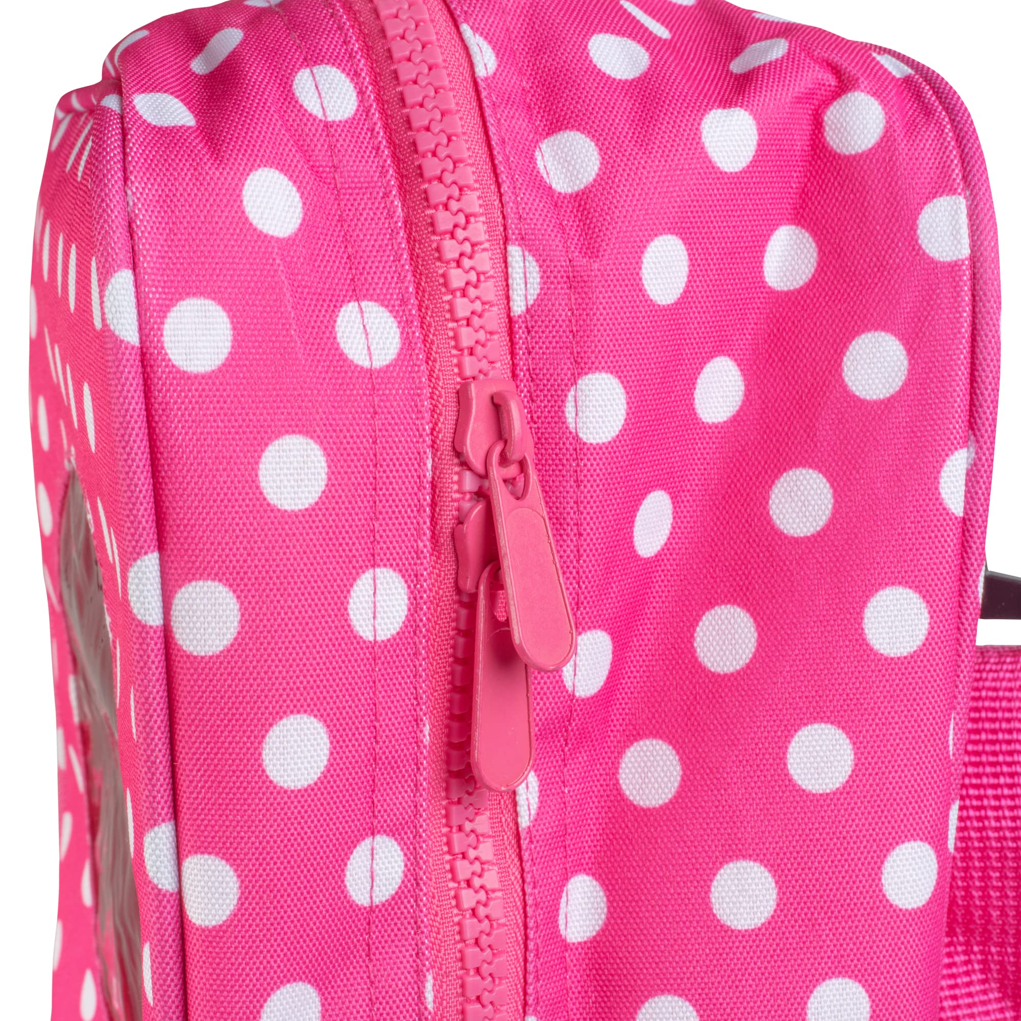 Doll Storage Carrying Case - (Pink Polka Dot) for Any 18" Doll - Organizer Storage Traveling Accessories Case w Clear Window, Zipper, and Carrying Strap, Great Birthday for Kids Girls