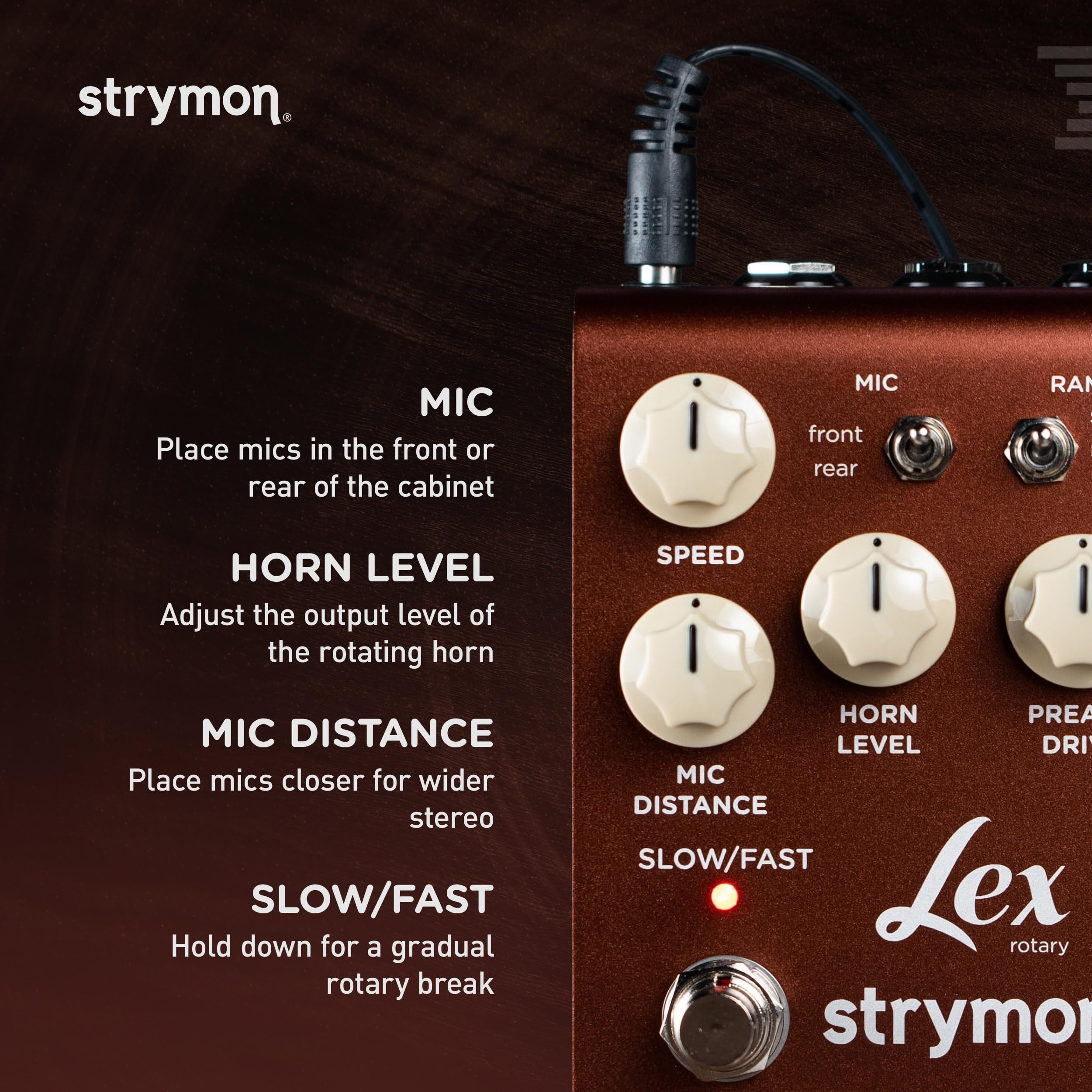 Strymon Lex V2 Rotary Speaker Guitar Effects Pedal for Electric and Acoustic Guitar, Synths, Vocals and Keyboards