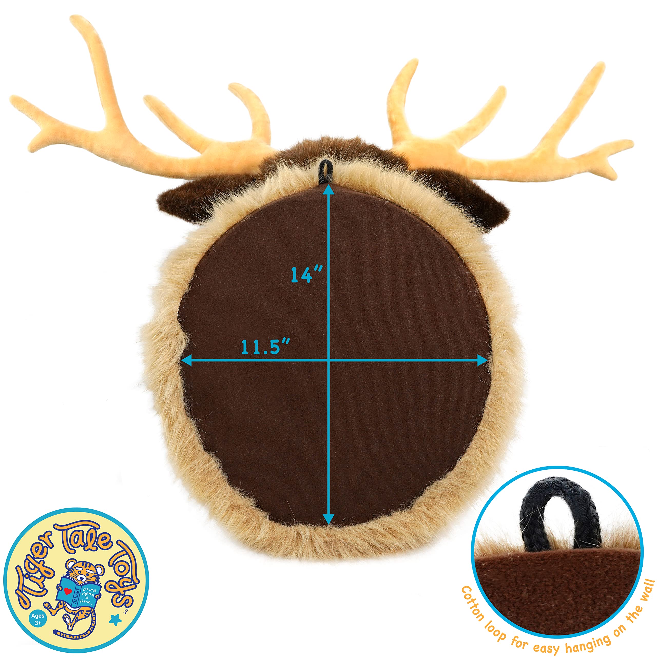 VIAHART Evander The Elk Head - 25 Inch Stuffed Animal Plush - by TigerHart Toys