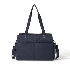 baggallini the only bag - multi-compartment crossbody tote bag for women, french navy