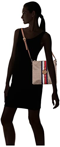 Tommy Hilfiger Womens Jaden Plus Crossbody HANDBAG, Tan/Dk Chocolate