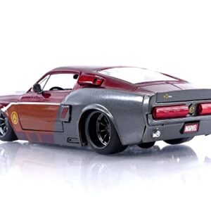 Jada Toys Marvel Guardians of The Galaxy 1:24 1967 Shelby GT500 Die-cast Car with 2.75" Star-Lord Figure