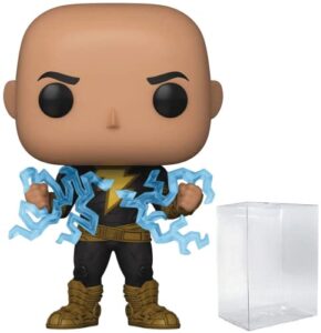 pop dc heroes: black adam - black adam with blue lighting funko vinyl figure (bundled with compatible box protector case) multicolor, 3.75 inches