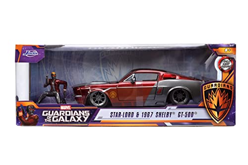 Jada Toys Marvel Guardians of The Galaxy 1:24 1967 Shelby GT500 Die-cast Car with 2.75" Star-Lord Figure