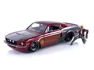 jada toys marvel guardians of the galaxy 1:24 1967 shelby gt500 die-cast car with 2.75" star-lord figure