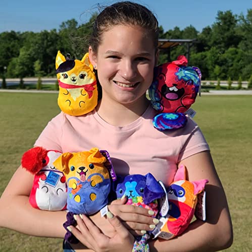 Dogs vs Squirls - Cheezer - Chonk - 6" Amazon Exclusive Super-Soft & Bean-Filled Plushies! Collect These as Stocking Stuffers, Fidget Toys, or Sensory Toys - Great for Kids, Boys, & Girls!