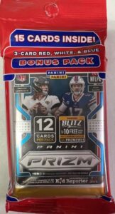 2021 panini prizm football cello hanger pack - 15 trading cards - new