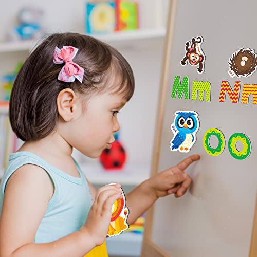 78 Magnetic Alphabet, 26 Uppercase, 26 Lowercase Letters & 26 Object Patterns, Adorable Animal Alphabet ABC Fridge Magnets Educational Letter Spelling Learning Toys Set for Toddlers 3 4 5 Years Old