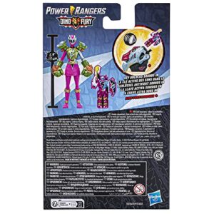 Spider-Man Power Rangers Dino Fury Smash Armor Pink Ranger, 6-Inch Power Rangers Action Figures Make Great Gifts for Boys and Girls Ages 4 and Up