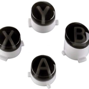 Bullet A B X Y Button ABXY Key Buttons for XBOX ONE X S Slim Xbox One Elite Controller Replacement (Black)