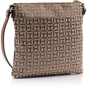 Tommy Hilfiger Womens Jaden Plus Crossbody HANDBAG, Tan/Dk Chocolate