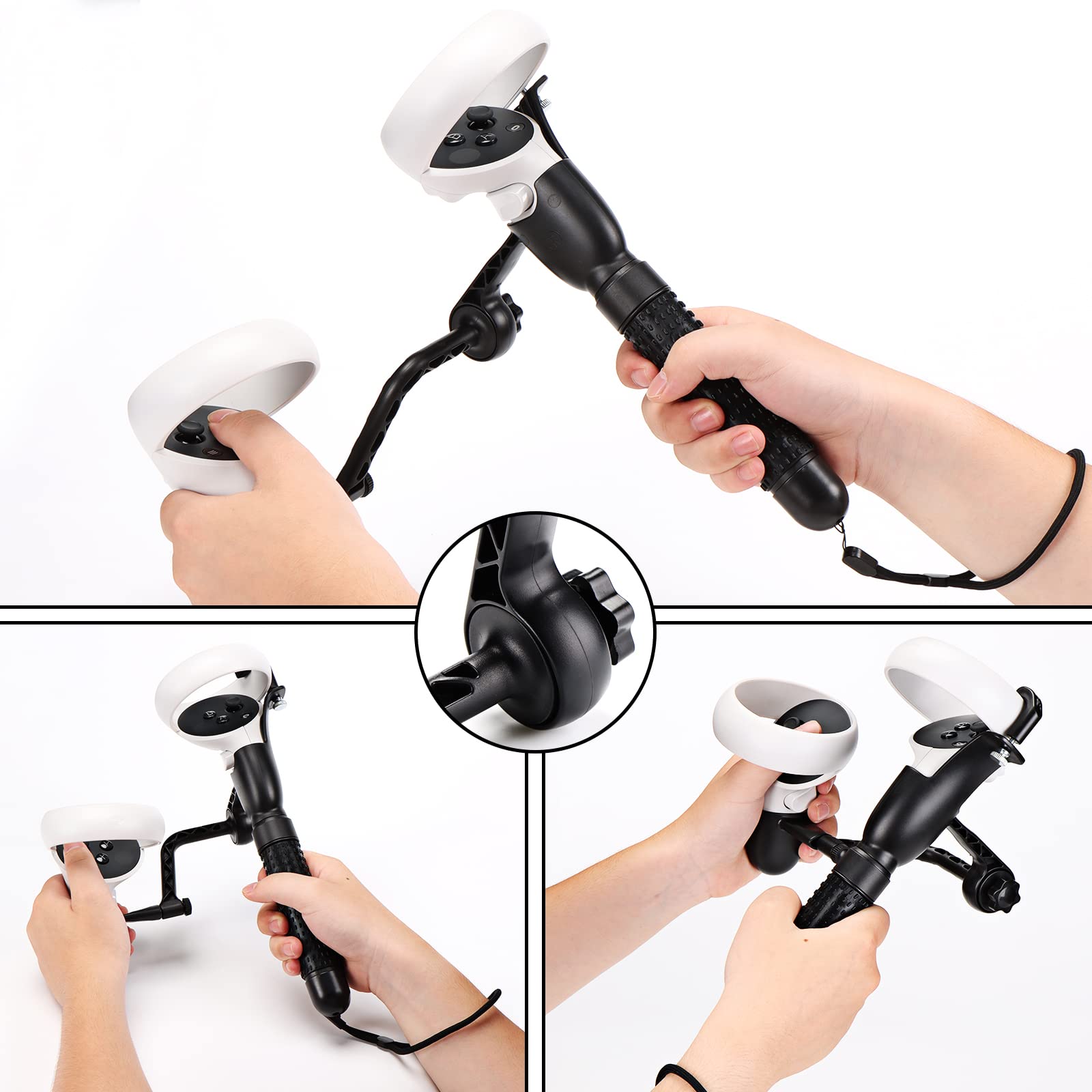 Hoolalas VR Real Fishing Reel Adapter for Oculus Quest 2 Controller Gaming Accessories