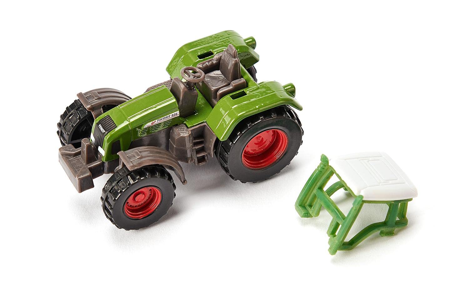 Siku 1605, Fendt Tractor with Krampe Dump Truck, Toy Tractor, Metal/Plastic, Green/Yellow, Removable cab, Tipping Trough, Trailer with Smooth-Running rubberisedg Wheels, Trailer Coupling