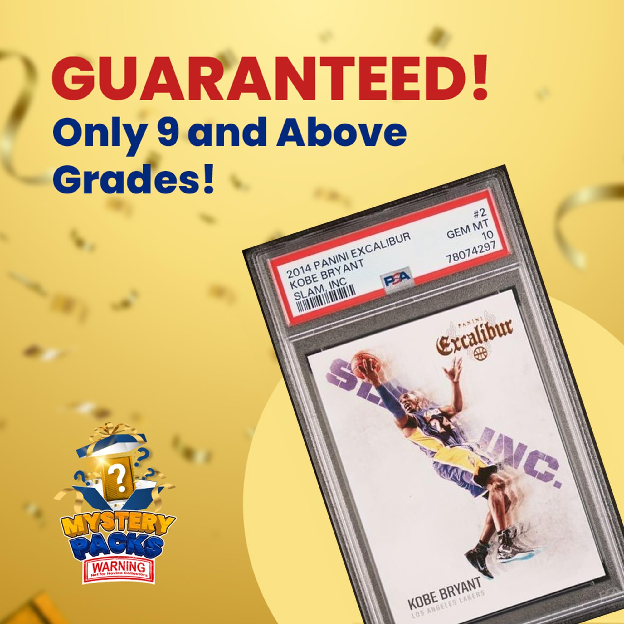 Basketball Cards Mystery Pack Gold Edition PSA 10 and 9 Slabs Guaranteed! Possible Jordan or Lebron