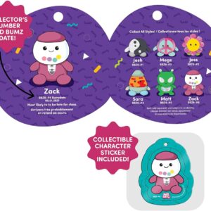 BumBumz 4.5-inch RetroBumz Plush 5-Pack - Yin Yang Josh, Peace Symbol MEGS, Flower Jess, Lava Lamp Sara, Alien Matt Collectible Stuffed Toys - from The Makers of Original Squishmallows