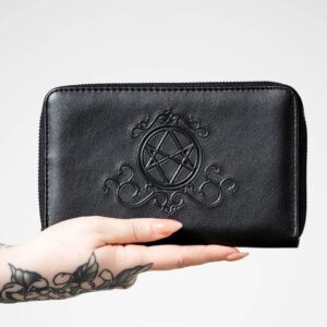 Killstar Spellcaster Embossed Pentagram Gothic Witchcraft Zip Wallet