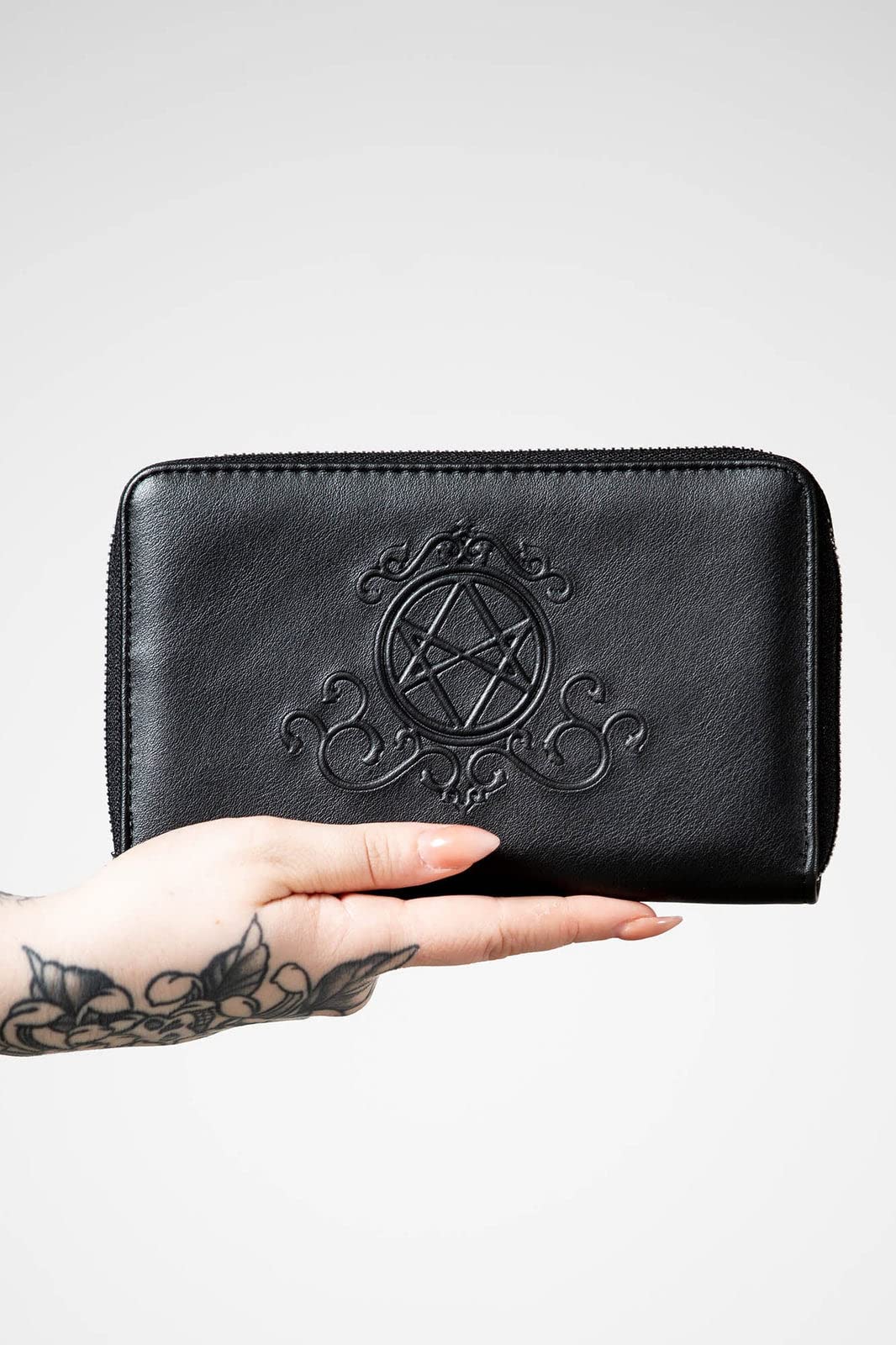 Killstar Spellcaster Embossed Pentagram Gothic Witchcraft Zip Wallet