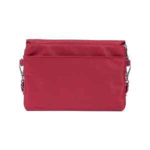 Baggallini Womens Flap Crossbody With Chain, Ruby Red