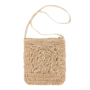 meyaus women small straw woven cross-body shoulder bag bohemian beach handbag purse