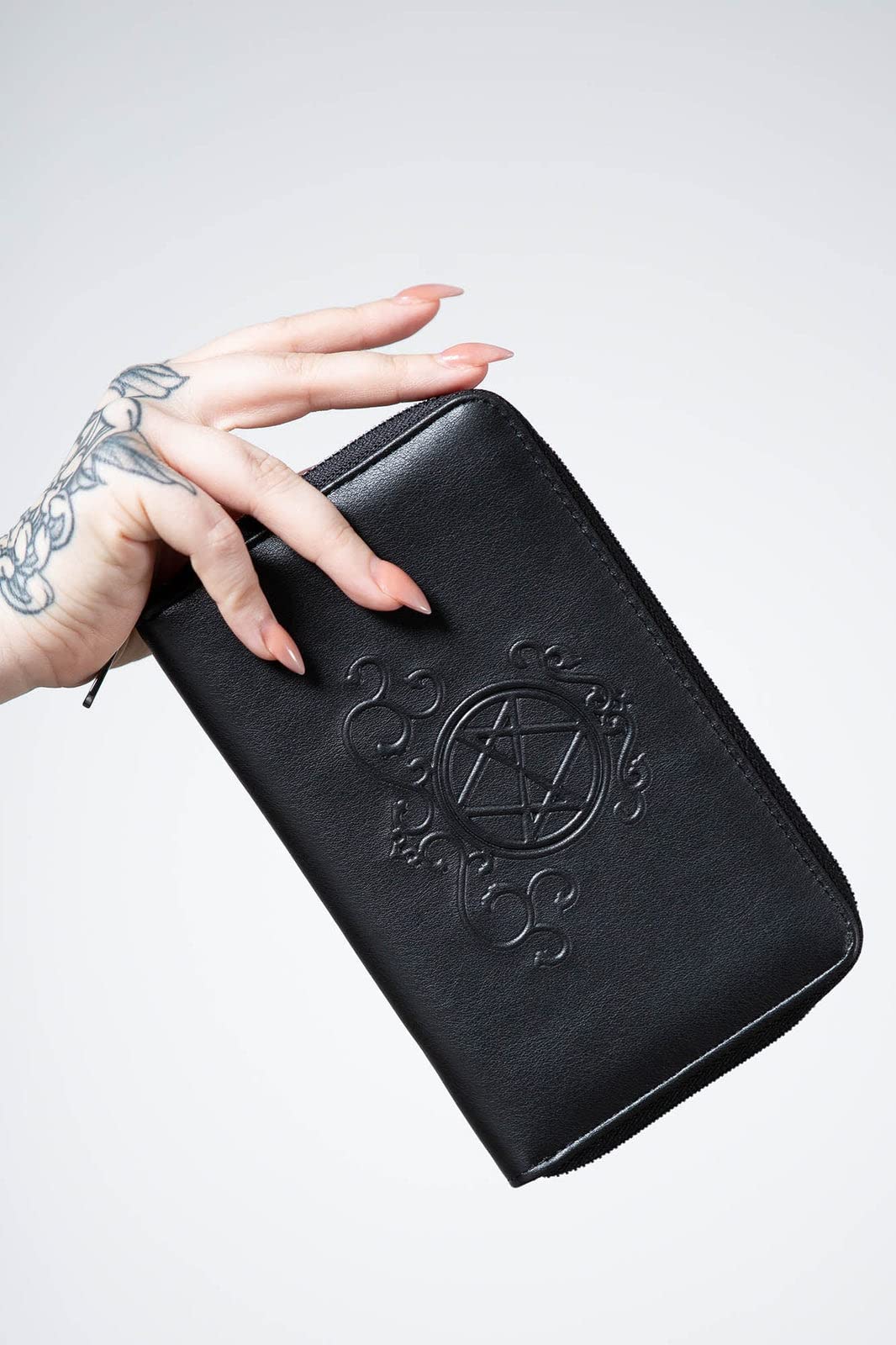 Killstar Spellcaster Embossed Pentagram Gothic Witchcraft Zip Wallet