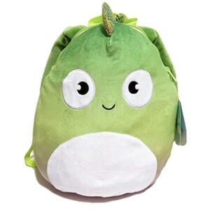 Squishmallows Official Kellytoy Backpack 12 Inch Squishy Soft Plush Animal Bag (Denton Chameleon)