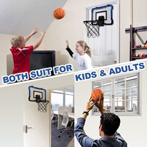 QDRAGON Mini Basketball Hoop, Over The Door for Indoor, with 3 Balls/Inflator/Breakaway Rim, Toy Gifts for Kids and Adults