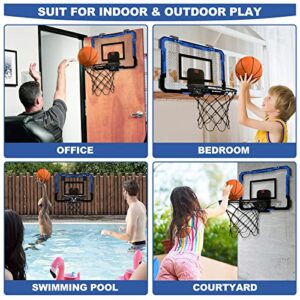 QDRAGON Mini Basketball Hoop, Over The Door for Indoor, with 3 Balls/Inflator/Breakaway Rim, Toy Gifts for Kids and Adults