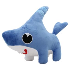 whrigud large shark dog stuffed animal plush toy kawaii shark puppy plushie doll (blue)