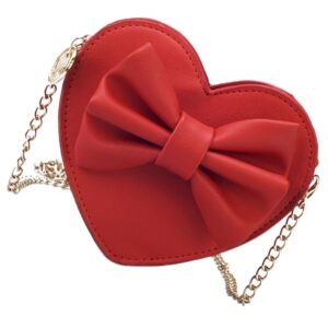 VALICLUD 2 Pcs Heart-shaped Crossbody Bag Makeup Bag Girl Crossbody Bag Heart Shaped Bag Heart Shape Cross-body Bag Sling Handbag Cosmetics Bag Heart Chain Bag Travel Pretty Fashion Bag Pu