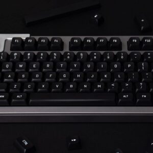 Black Keycaps Doubleshot MSA Profile 150 Keys Custom Keycaps for 61/64/68/84/87 Mechanical Gaming Keyboards