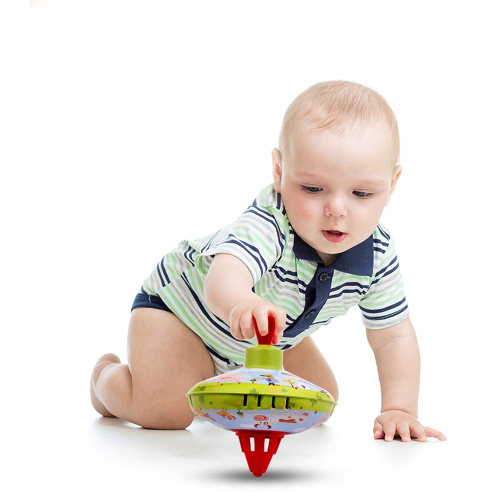 STOBOK Spinning Top Toy, Metal Finger Top, Gyroscope Educational Child Toys, Baby Interactive Games Metal Kids Toys for Kid Toddler Rotating Game Toy