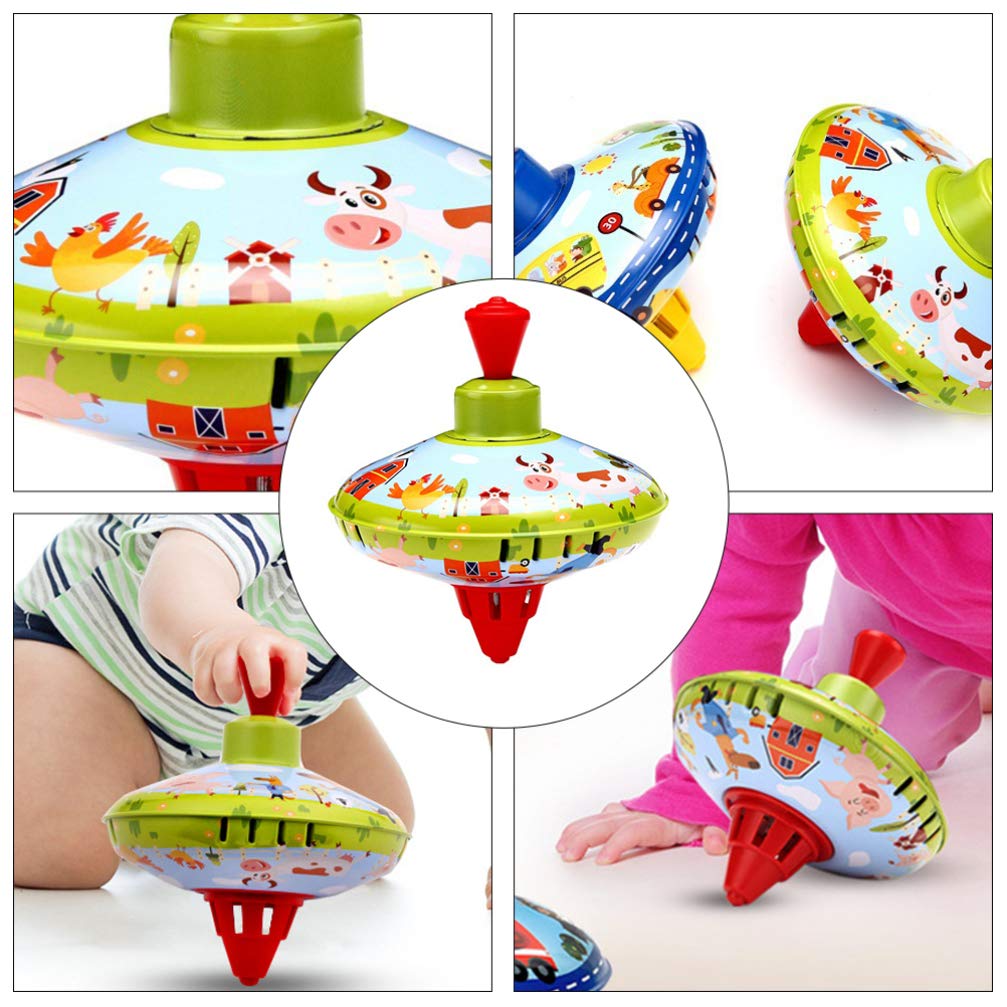 STOBOK Spinning Top Toy, Metal Finger Top, Gyroscope Educational Child Toys, Baby Interactive Games Metal Kids Toys for Kid Toddler Rotating Game Toy