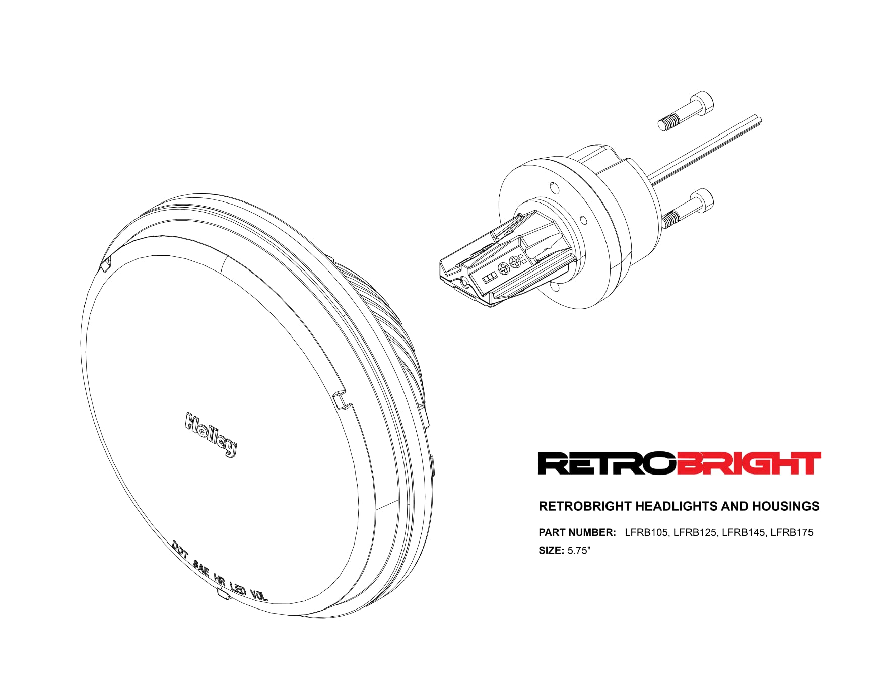 Retrobright - Retrobright Led Sealed 5.75In Rnd Yellow (LFRB105)