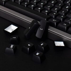 Black Keycaps Doubleshot MSA Profile 150 Keys Custom Keycaps for 61/64/68/84/87 Mechanical Gaming Keyboards