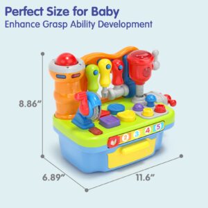 Toys for 1 Year Old Boy Toys, 9 in 1 Multifunction Music Workbench Baby Boy Toys for 1 + Year Old Boy 2 Year Old Boy Toys Baby Toys 12-18 Months with 123,Shape,Color, 1 Year Old Toys Boy Birthday Gift