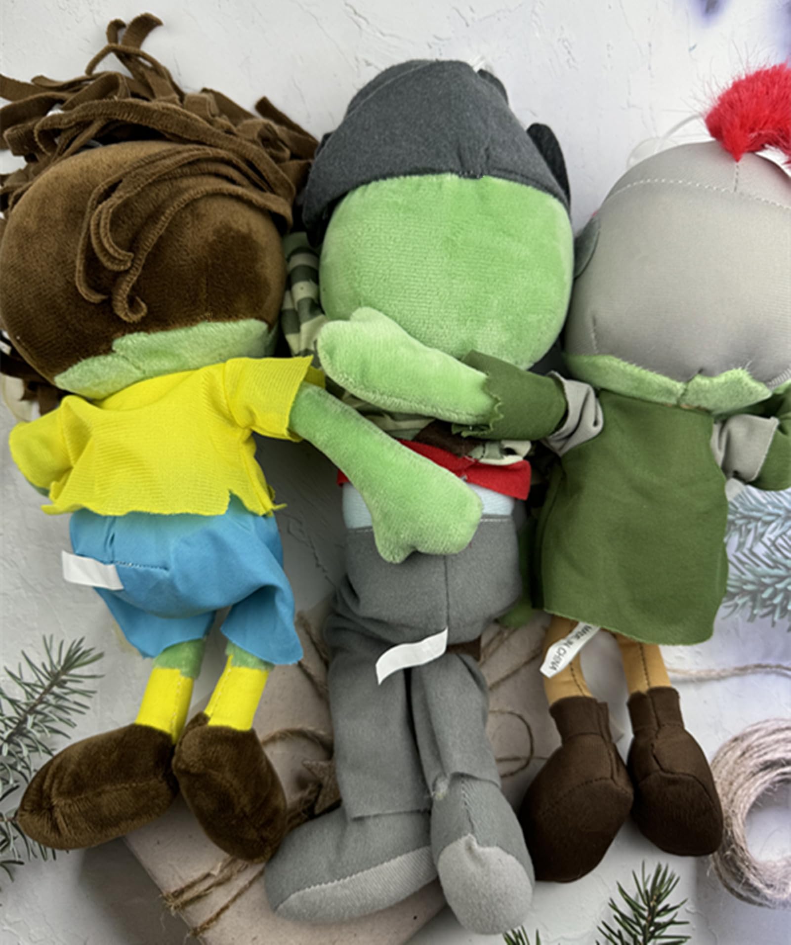 JHESAO 3 PCS Plants and Zombies Plush Zombies Sets Toy Captain Zombie, 1 2 Stuffed Soft Knight Zombies Doll, Football Zombies PVZ Plush Figure Doll New