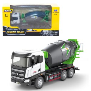 Gemini&Genius Construction Vehicle Cement Truck Toys for Kids, Heavy Duty Cement Mixer Truck for Pretend Play, 1/50 Scale Diecast Alloy Truck Vehicles Toy for Kids